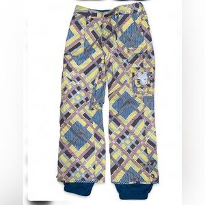 Burton Women's Dry ride snow Pants - Multicolor Geometric Design
